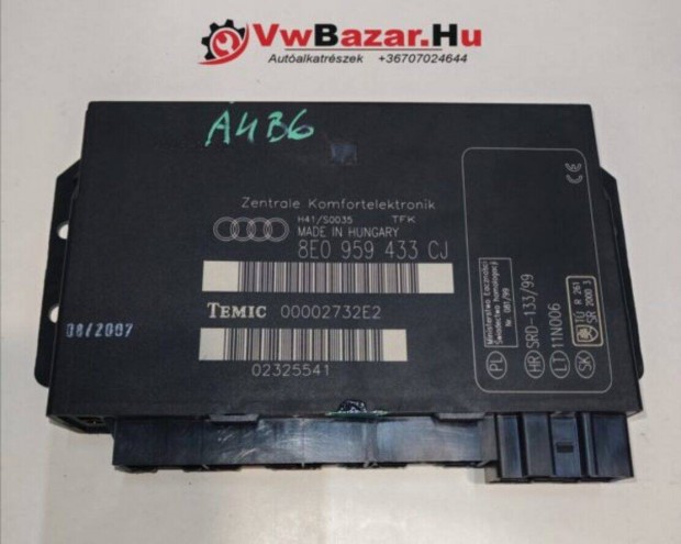 Komfortelekronika Audi A4 B6 8e0959433cj
