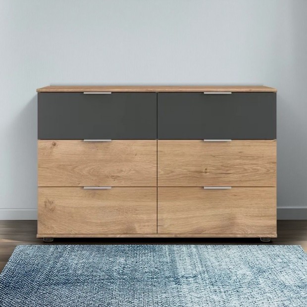 Kom�d h�l�szoba b�tor 120x35x70cm barna FUR1340-1