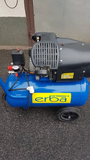 Kompresszor erba 50l 8br  kt hengeres 220voltos 