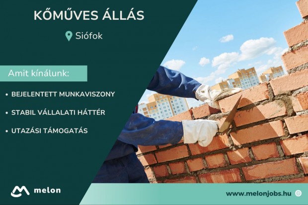 Kőműves álláslehetőség