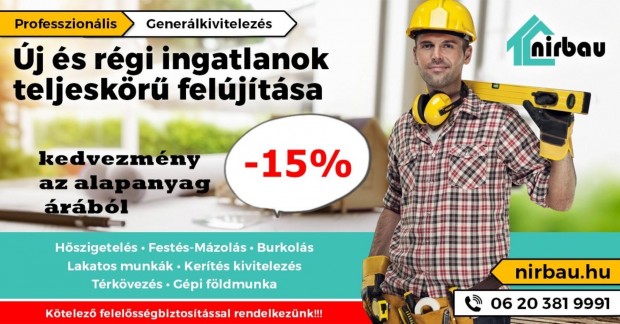 Kmves munkk kivitelezs - ingatlan kivitelezs, feljts