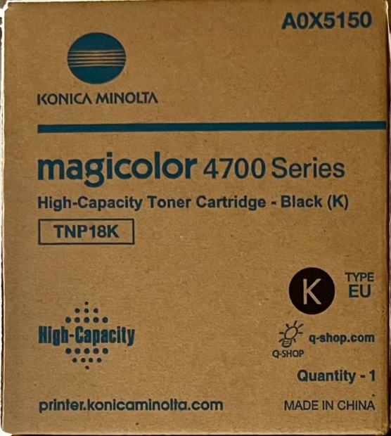 Konica Minolta 4700 Series TNP-18 (A0X5150) - toner, black (fekete)