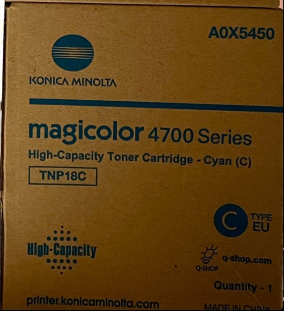 Konica Minolta 4700 Series TNP-18 (A0X5450) - toner, cyan (azrkk)