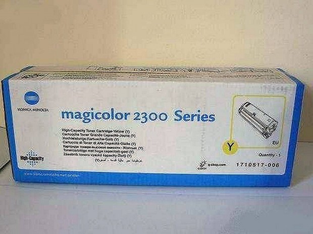 Konica Minolta magicolor 2300 eredeti sárga toner , QMS 2300 toner