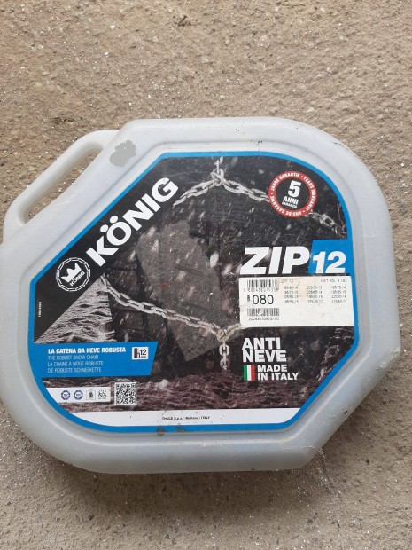 König acél hólánc, 12mm-es szemekkel