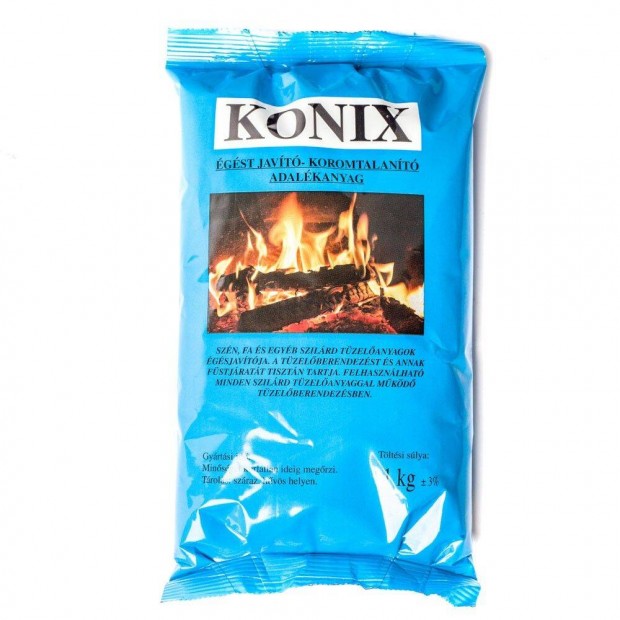 Konix koromtalanító-kéménytisztító-égésjavító anyag 1 kg-os kiszerelés