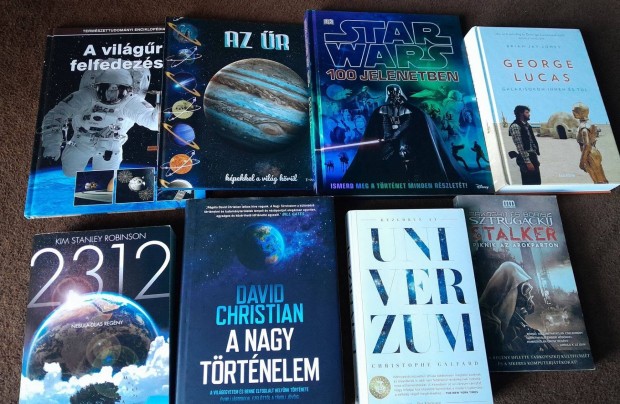 Könyvcsomag Star wars ,sci-fi , tudományos egybe 8 db
