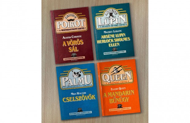Knyvek a Mesterdetektv kisknyvtrbl: Poirot, Lupin, Palmu, Queen