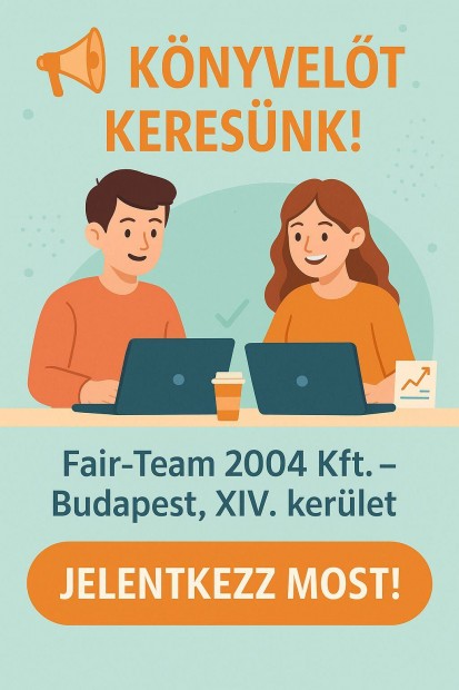 Könyvelőt keresünk bővülő csapatunkba