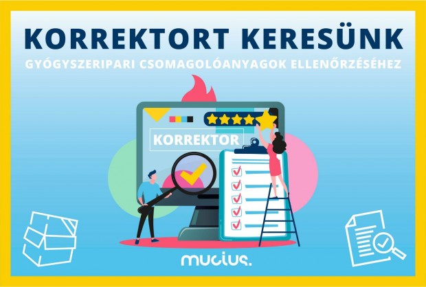 Korrektort keres�nk gy�gyszeripari csomagol�anyagok ellen�rz�s�hez