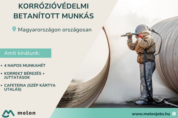 Korrózióvédelmi betanított munkás