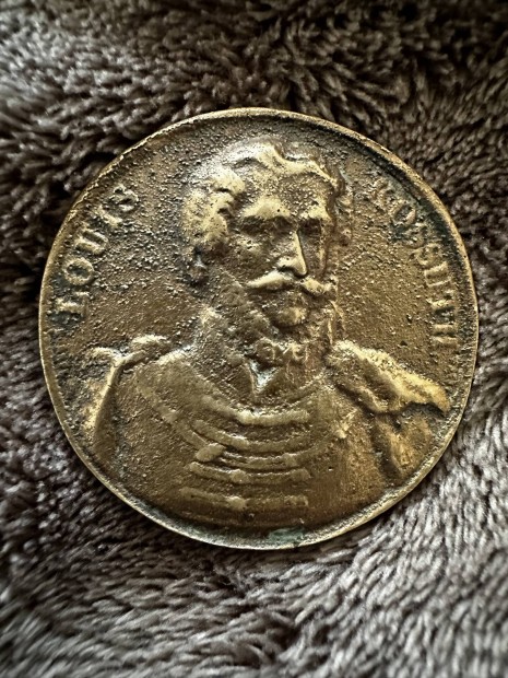 Kossuth Lajos 1851 USA bronz Emlkplakett. Ritka