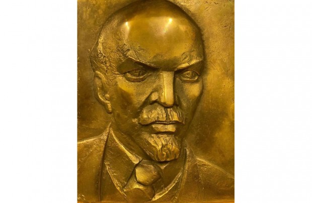 Kossuth djas szobrsz Cskszentmihlyi Rbert - Lenin c. bronz relief