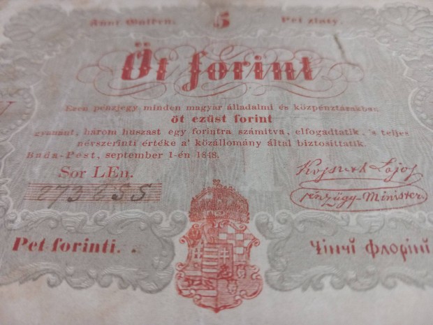 Kossuth t forint 1848