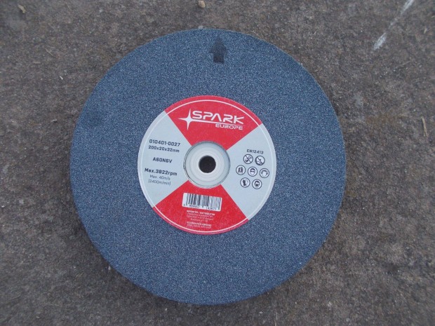Köszörűkő 150x20x32/16 mm-es szűkítéssel, szürke, 60-as szemcse
