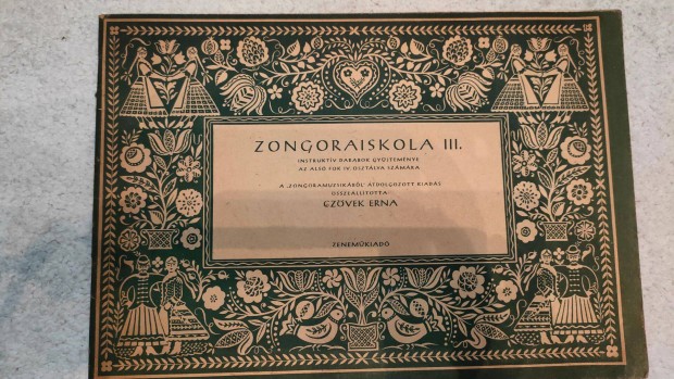 Kotta elad. Bartk: Gyerekeknek. Czvek Erna: Zongoraiskola 3. 1960-a