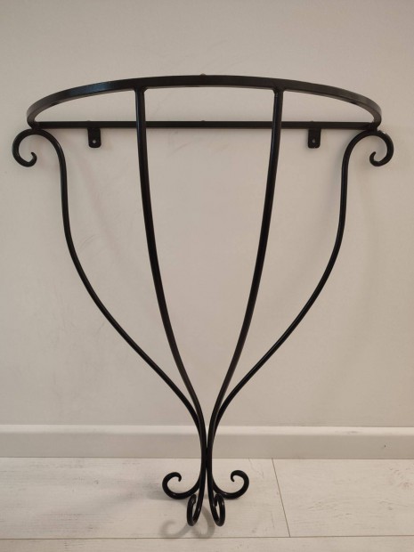 Kovcsoltvas s veg konzolasztal / Wrought Iron & Glass Console Table