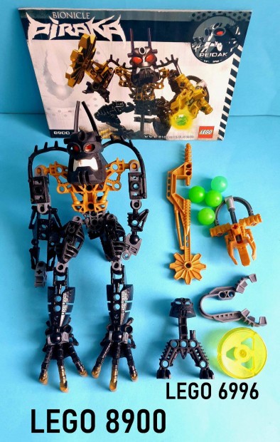 Kzel 20 ves LEGO Bionicle 8900 Reidak + 6996 Piraka Redak, tmutat