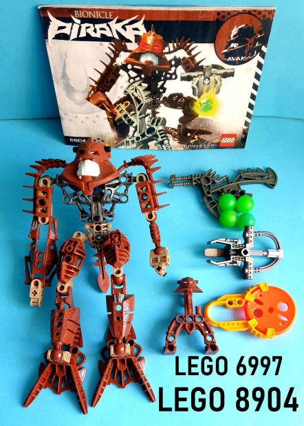 Kzel 20 ves LEGO Bionicle 8904 Avak + 6997 Piraka Avak, tmutatval