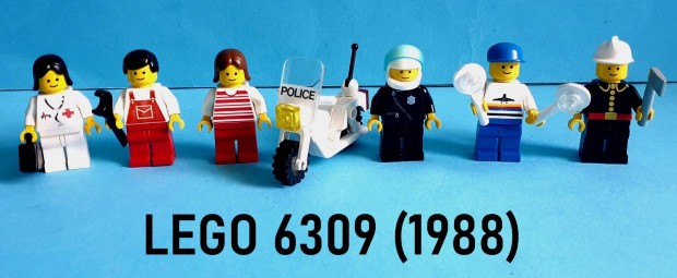 Közel 40 éves LEGO Legoland 6309 Town Minifigures (1988), hiánytalan