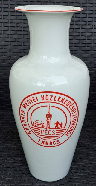 Kzlekedsbiztonsgi Tancs Pcs. Zsolnay vza.40 cm.Retro!