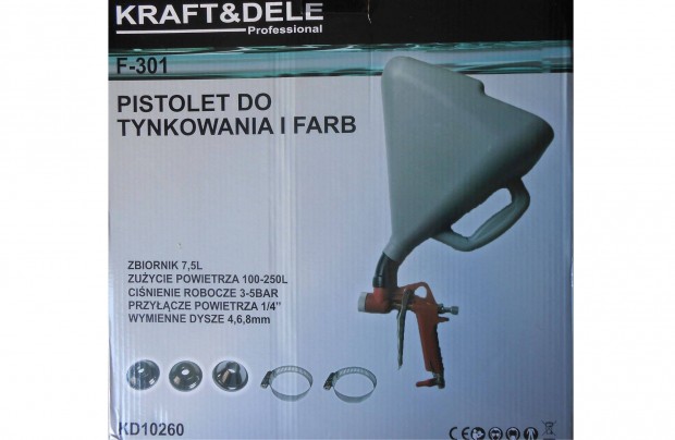 Kraft&Dele KD10260 vakolat s habarcsfj pisztoly 7,5L Legjobb ron!