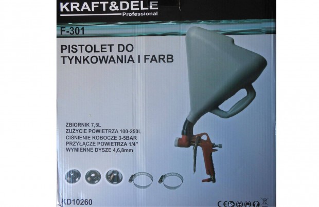 Kraft&Dele KD10260 vakolat s habarcsfj pisztoly 7,5L Legjobb ron!