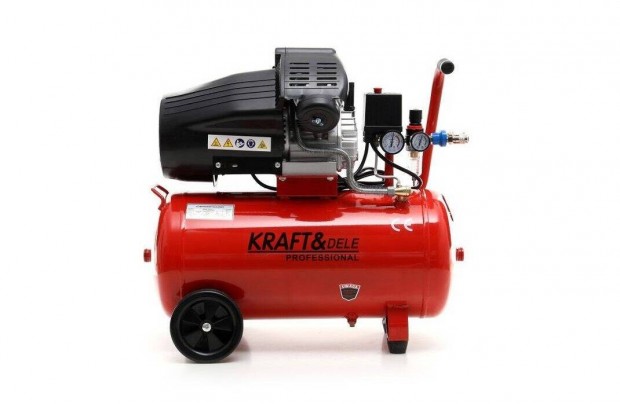 Kraft&Dele KD1479 kompresszor 2 hengeres 50L/530Lperc/3KW Garancia!