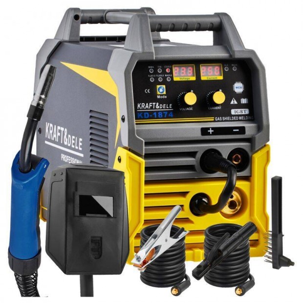Kraft&Dele KD1874 inverteres ív/co/awi hegesztő 3in1 250A Garancia