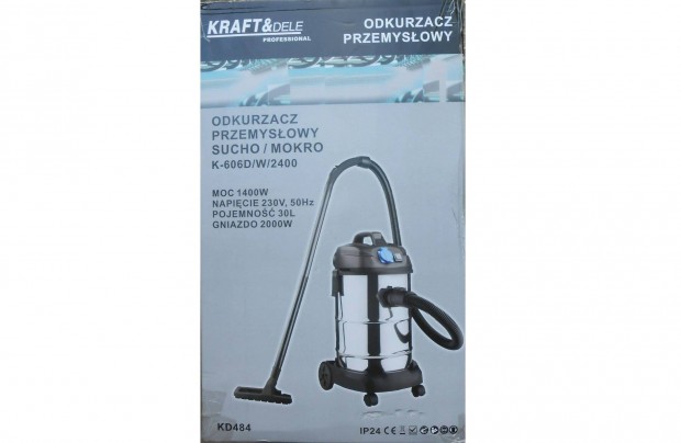 Kraft&Dele KD484 ipari-hztartsi porszv 30L 1400W Garancival!