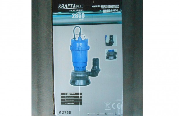 Kraft&Dele KD755 aprítós szivattyú szennyvízszivattyú 2850W Garancia!