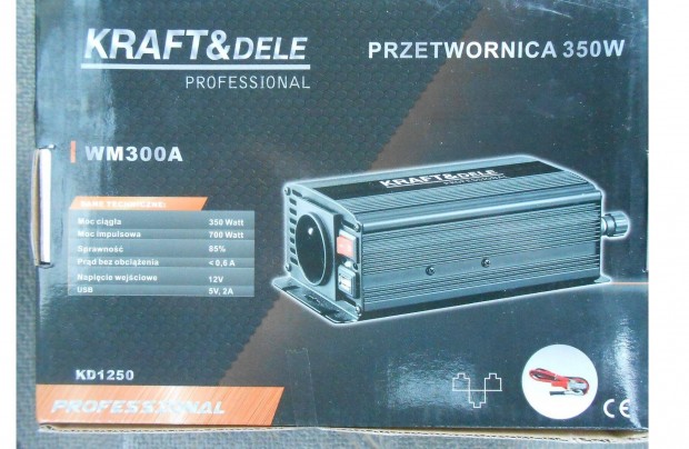 Kraft&Dele feszltsg talakt inverter 350/700W 12V s 24V/230V