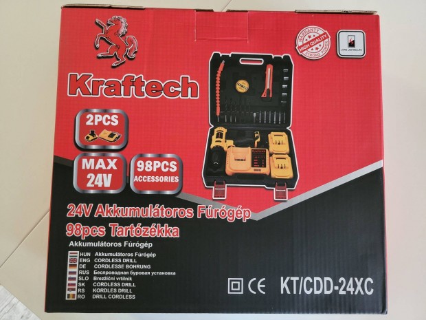 Kraftech 98 rszes fr-csavaroz 2db 24V-os akkumultorral