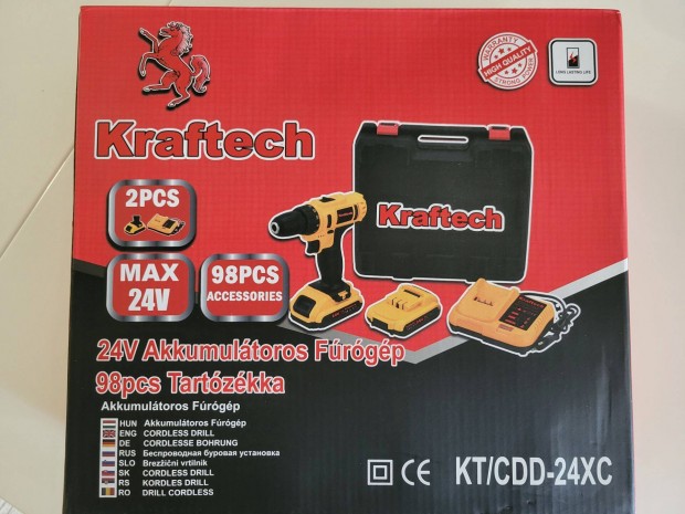 Kraftech 98 rszes fr-csavaroz 2db 24V-os akkumultorral