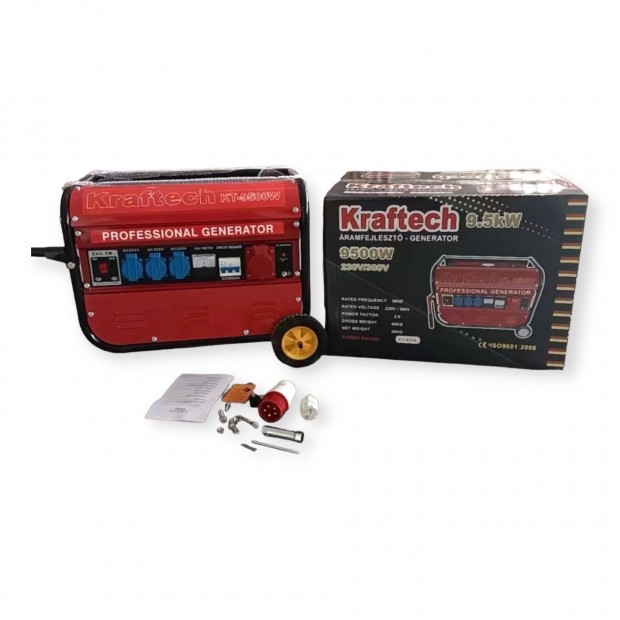 Kraftech Benzinmotoros ramfejleszt Genertor Aggregtor 9500W j!!