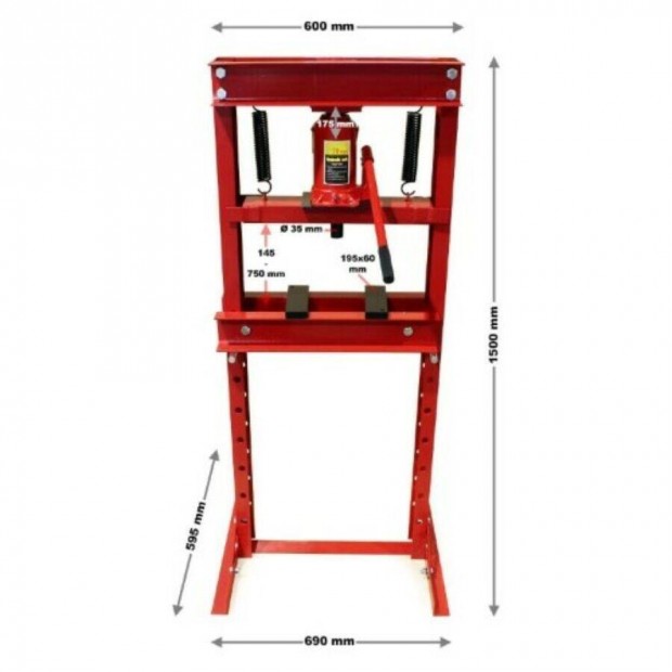 Kraftech HB-6360 Hidraulikus Mhelyprs 20Tonns llvnnyal