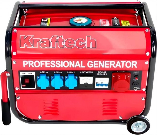 Kraftech benzinmotoros genertor 9500W KT9500