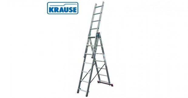 Krause Corda 3x7 fokos sokcélú létra lépcsőfunkcióval (033376)