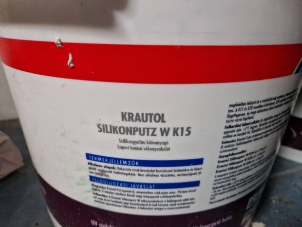 Krautol 2db Homlokzati szilikonos fehr dszvakolat