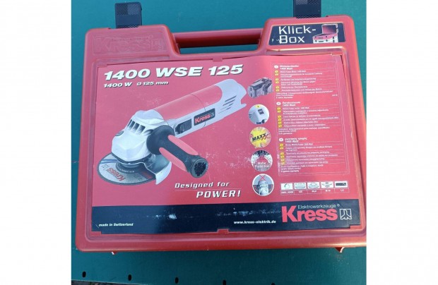 Kress 1400 Wse 125 mm sarokcsiszol (Flex) kofferben