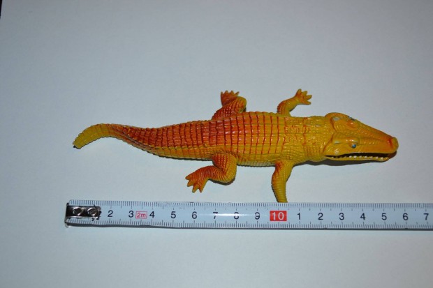 Krokodil figura Lapos hal gumi Dino Aligtor gumis jtk jtkfigura