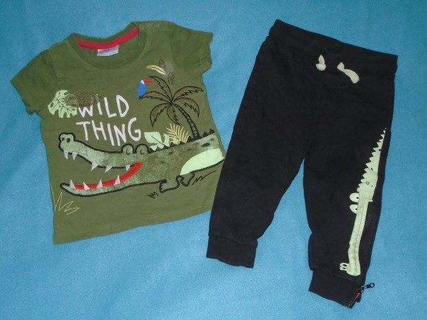 Krokodil mints szett jogger + pl 9-12 h mret 80