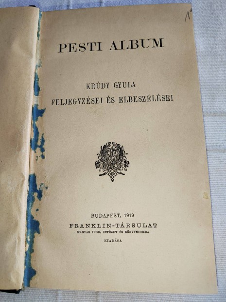 Krdy Gyula: Pesti album - 1919-es