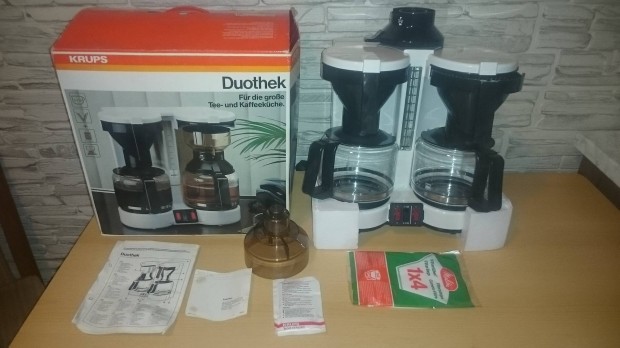 Krups Duothek Type 264 kávéfőző, teafőző, kávé és tea főző, új!