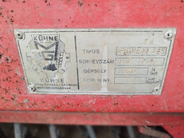 K�hne 25 soros vet�g�p elad� 