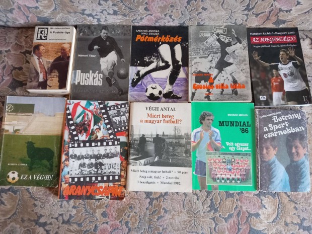 Különböző Magyar focis könyvek 6db/csomagba