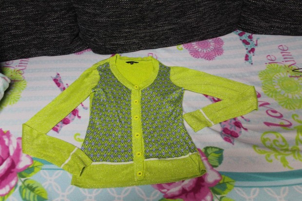 Kulonleges mintaju es szinu kardigan, retro, xs (3x viselt)