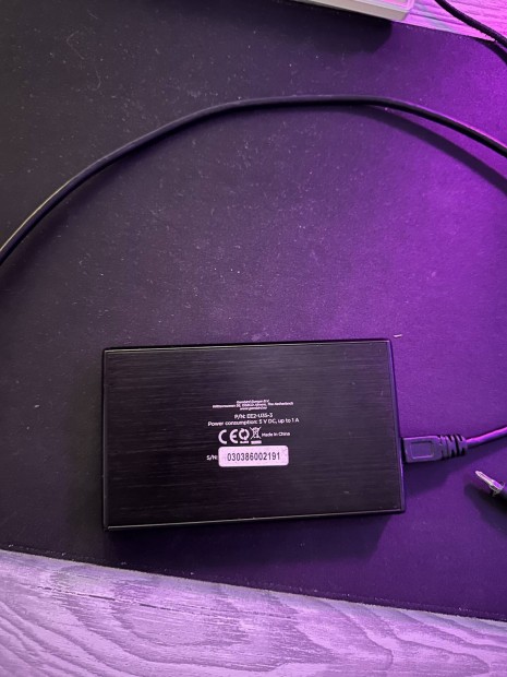 Külső HDD 500gb Toshiba, gembird házba