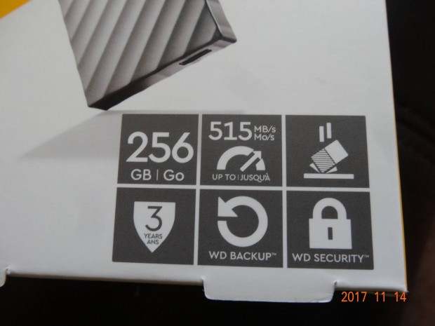 Kls SSD USB s -Western Digital My Passport SSD 256GB Uj