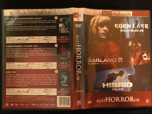 Kulthorrorok Eden Lake Gyilkos kiltsok + A barlang 2. + Hibrid DVD